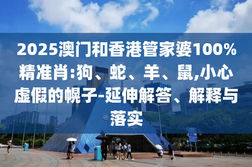 2025澳門和香港管家婆100%精準肖:狗、蛇、羊、鼠,小心虛假的幌子-延伸解答、解釋與落實